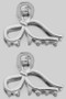Set Of Two Metal Bow Hair Clips