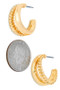 Layered C Huggie Earrings