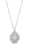 Oval Baguette Pendant Necklace