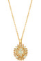 Oval Baguette Pendant Necklace