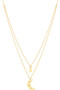 Cz Moon Star Pendant Necklace