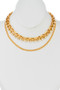 Mixed Box Chain Rhinestone Layered Neckace