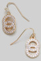 Linked Cz Circles Dainty Drop Earrings