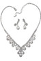 Rhinestone Bridal Necklace Earring Set