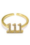 Rhinestone Angel Number Ring