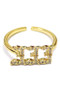 Rhinestone Angel Number Ring