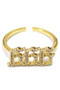 Rhinestone Angel Number Ring