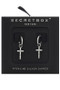 Gold Dipped Cross Huggie Earrings