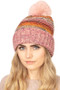 Stripe Pom Pom Beanie