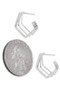 Layered Pentagon Mini Hoop Earrings