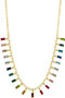 Baguette Crystals Bib Necklace. 