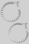 Flat Chain Hoop Earrings