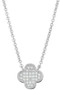 Rhinestone Clover Pendant Necklace