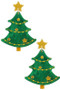 Marbled Acrylic Christmas Tree Earrings