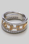 Cz Link Chain Ring