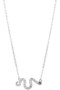 Cz Slither Snake Pendant Necklace