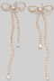 Dangling Pave Bow Drop Earrings