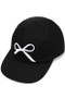 Embroidered Bow Cap With Adjustable Strap