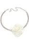 Rhinestone Choker With Sheer Flower
