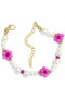 Flower Bead And Pearl Anklet