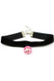 Disco Ball Drop Velvet Choker Necklace