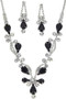 Rhinestone Vine Bridal Necklace Earring Set