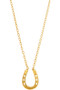 Gold Dipped Horse Shoe Pendant Necklace.