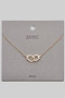 Brass Linked Pendant Necklace With Pave