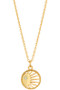 Half Sun Circle Pendant Necklace