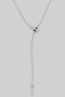 Brass Cz Pave Snake Charm Y Shape Necklace