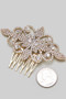 Crystal Filigree Hair Comb Pin