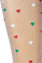 Heart Decor Fish Net Tights
