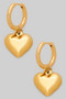 Metal Heart Dangle Earrings