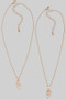 Best Friend Heart Pendant Necklace Set
