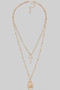 Religious Pendant Layered Necklace