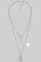 Religious Pendant Layered Necklace