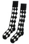 Argyle Pattern Nylon Knee Socks