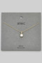 Round Cz Pave Pendant Brass Necklace
