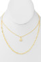 Clover Pendant Layered Necklace - #INC393-0