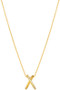 Rhinestone Crossover Hoops Necklace