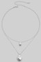 Layered Chain Necklace With Abstract Pendant