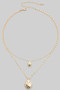 Layered Chain Necklace With Abstract Pendant