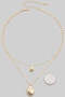 Layered Chain Necklace With Abstract Pendant