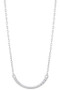 Curved Bar Pendant Necklace 