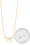Dainty Bow Pendant Brass Necklace