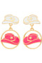 Linked Cowgirl Hat Hoop Earrings