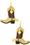 Rhinestone Western Boot Dangle Earrings