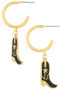 Cowboy Boots Huggie Dangle Earrings