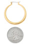 Brass Hollow Hoops.  - #HR332
