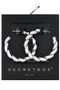 14K Gold Sterlig Silver Twist Hoop Earrings